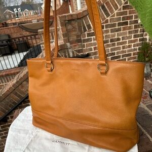 Hammitt mahogany butter soft leather tote/handbag. Brushed goldtone hardware.